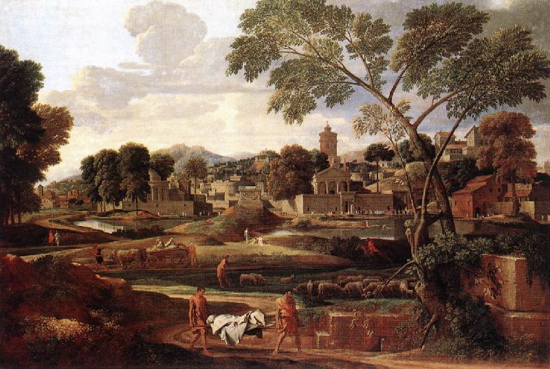 Nicolas Poussin Landscape with the Funeral of Phocion